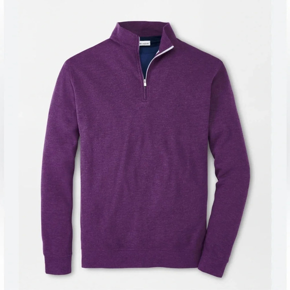 Peter Millar Other - Peter Millar Perth Melange Performance Quarter-Zip Pullover in Purple Size XXL